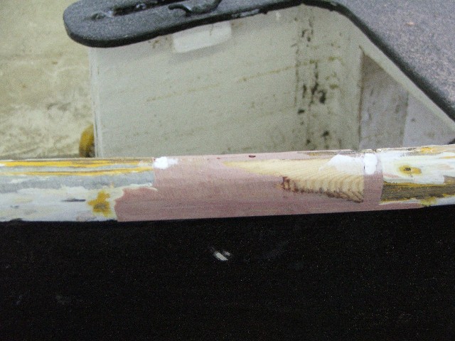 wooden boat rail  rot repair