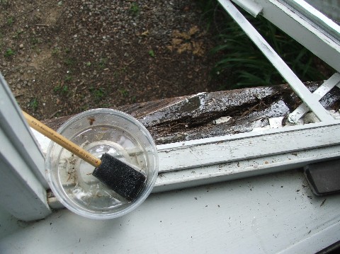 wooden window sill rot repair